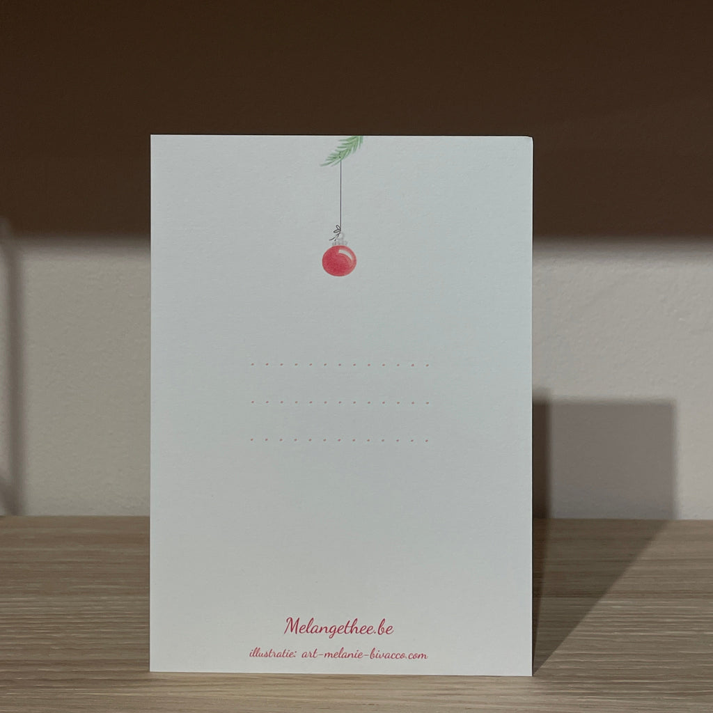 Rudolf's theetje Wenskaarten Kerstmis