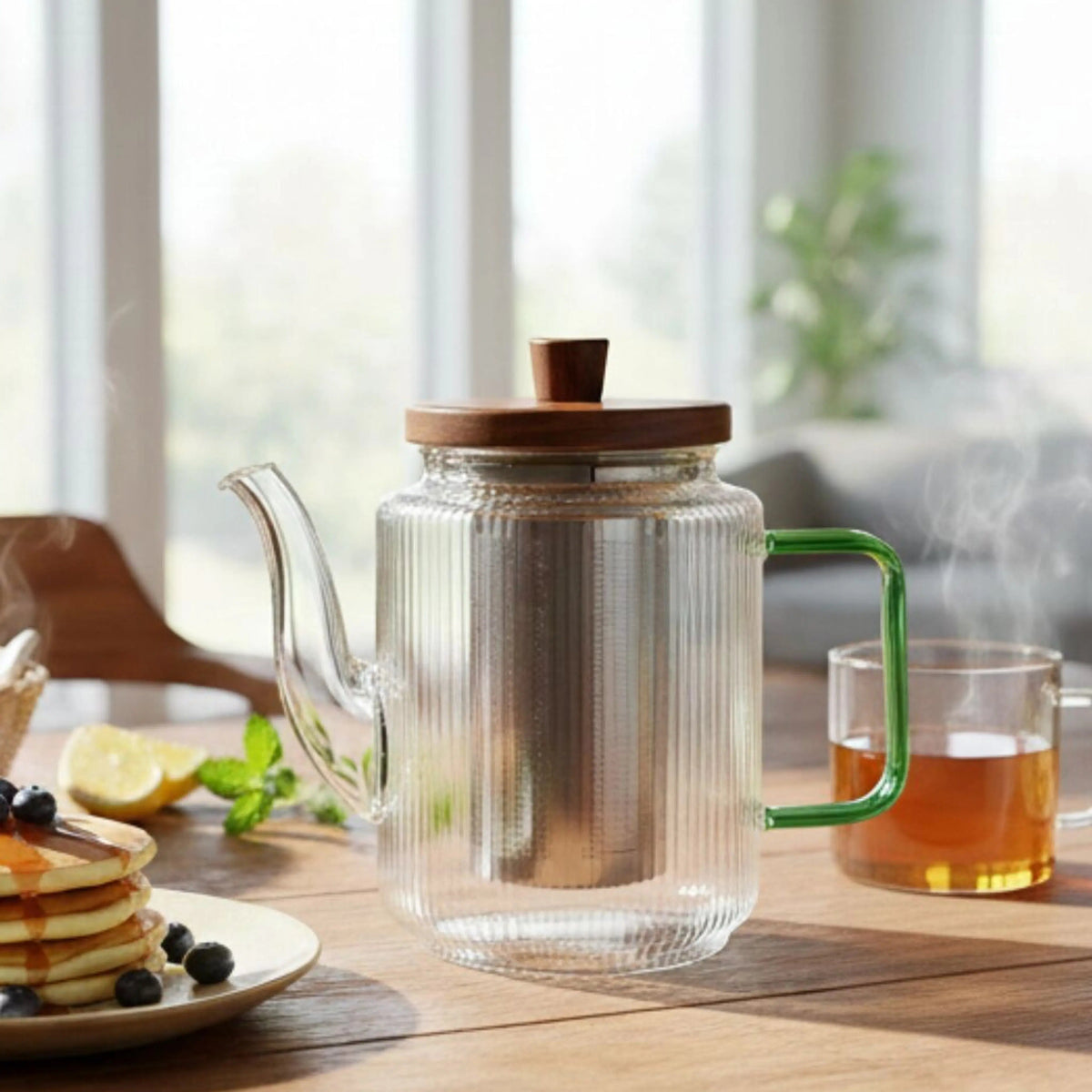 Karl - glazen theepot Groen 550ml