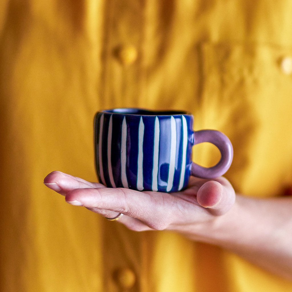 Nini kopje - blauw met strepen