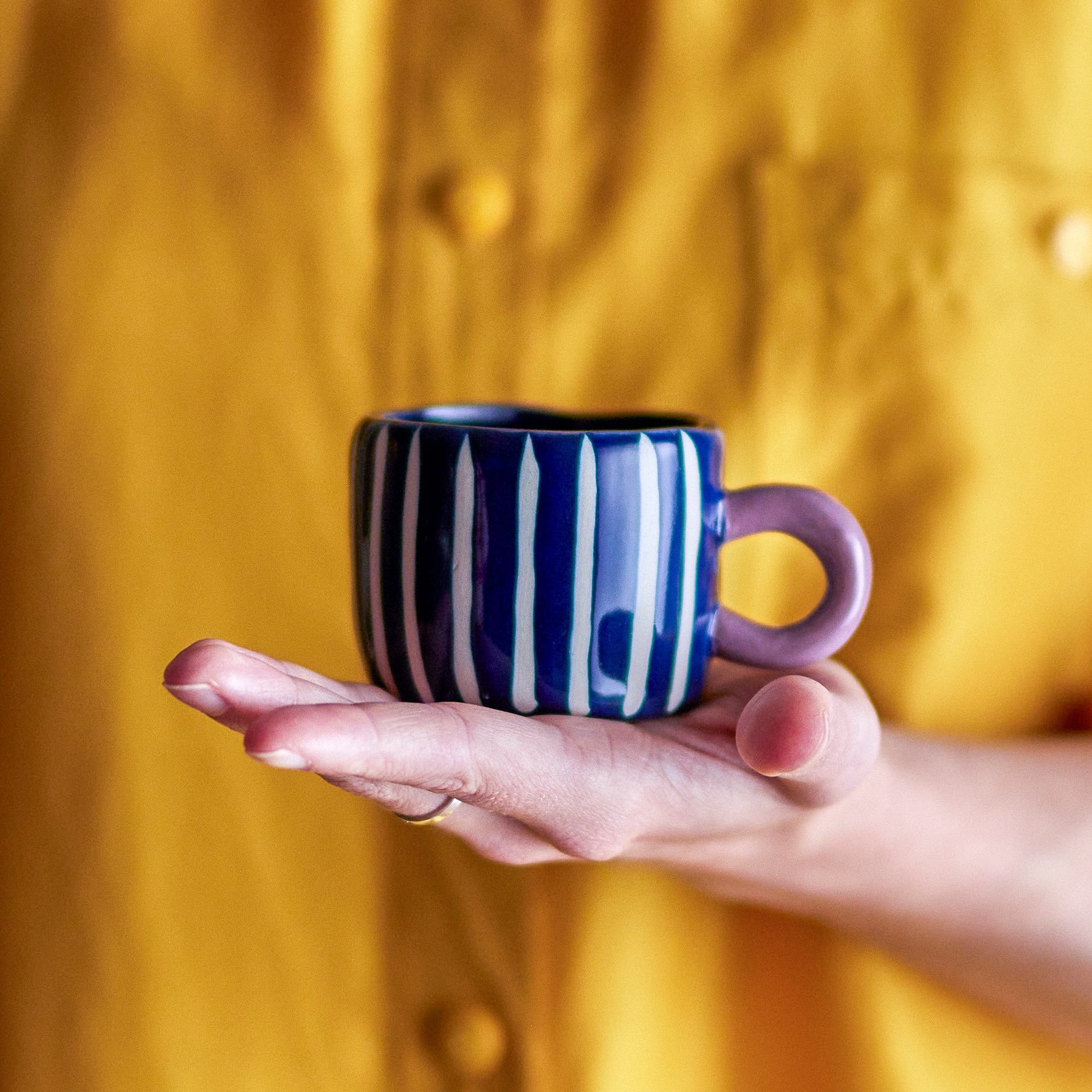 Nini kopje - blauw met strepen