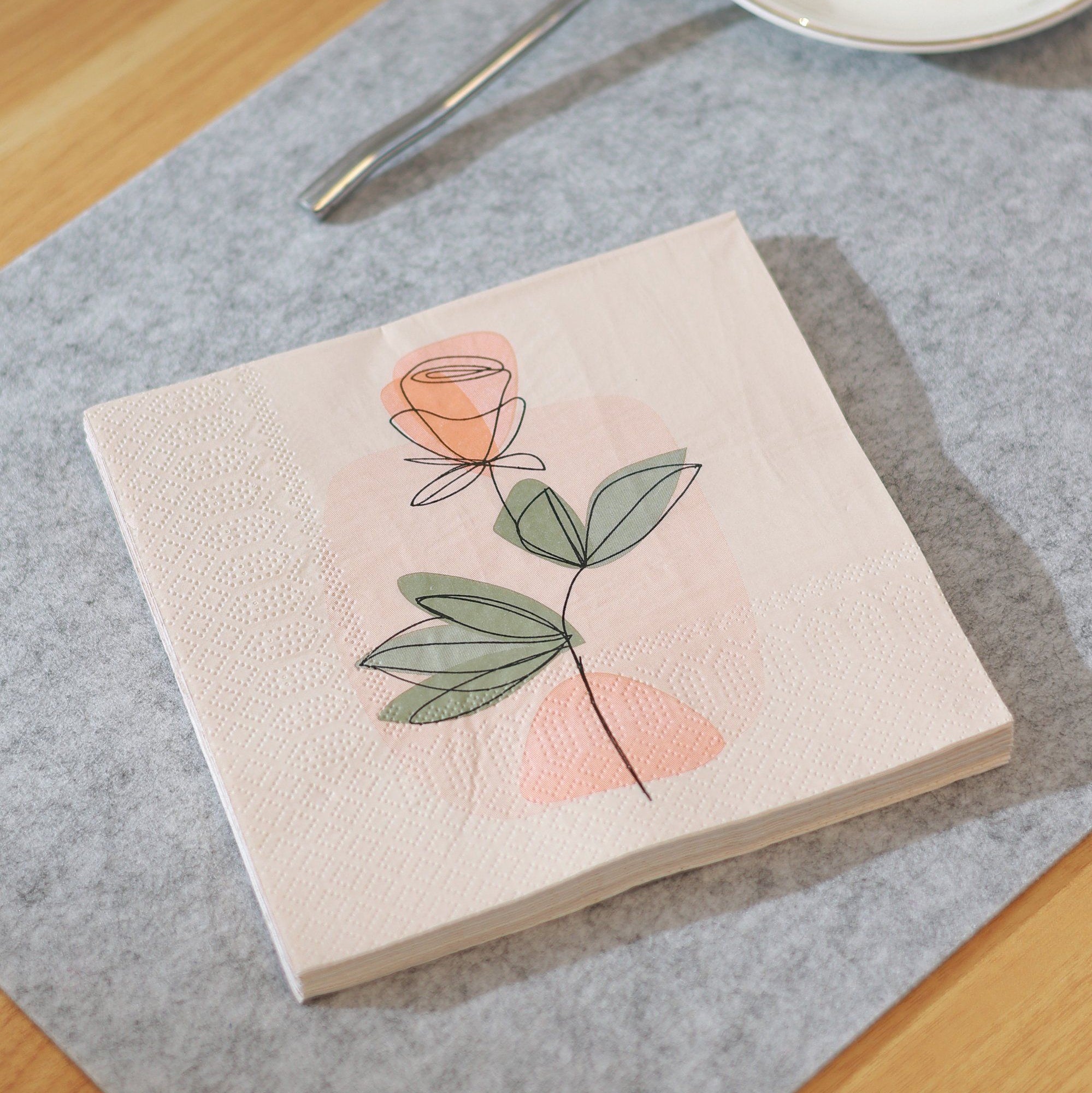 Servet - Mahuli fineline bloemen