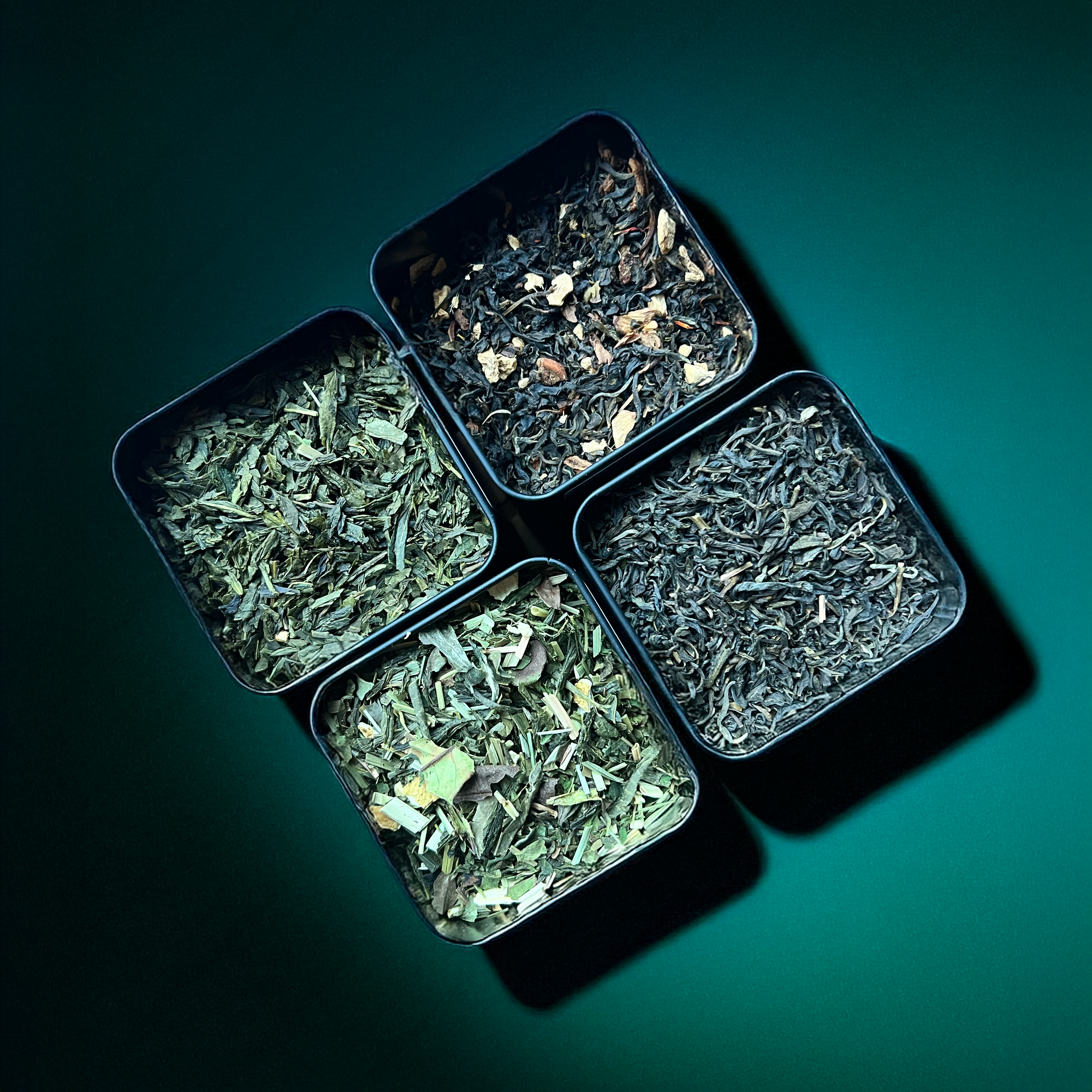 Giftbox 4 blikjes groene thee