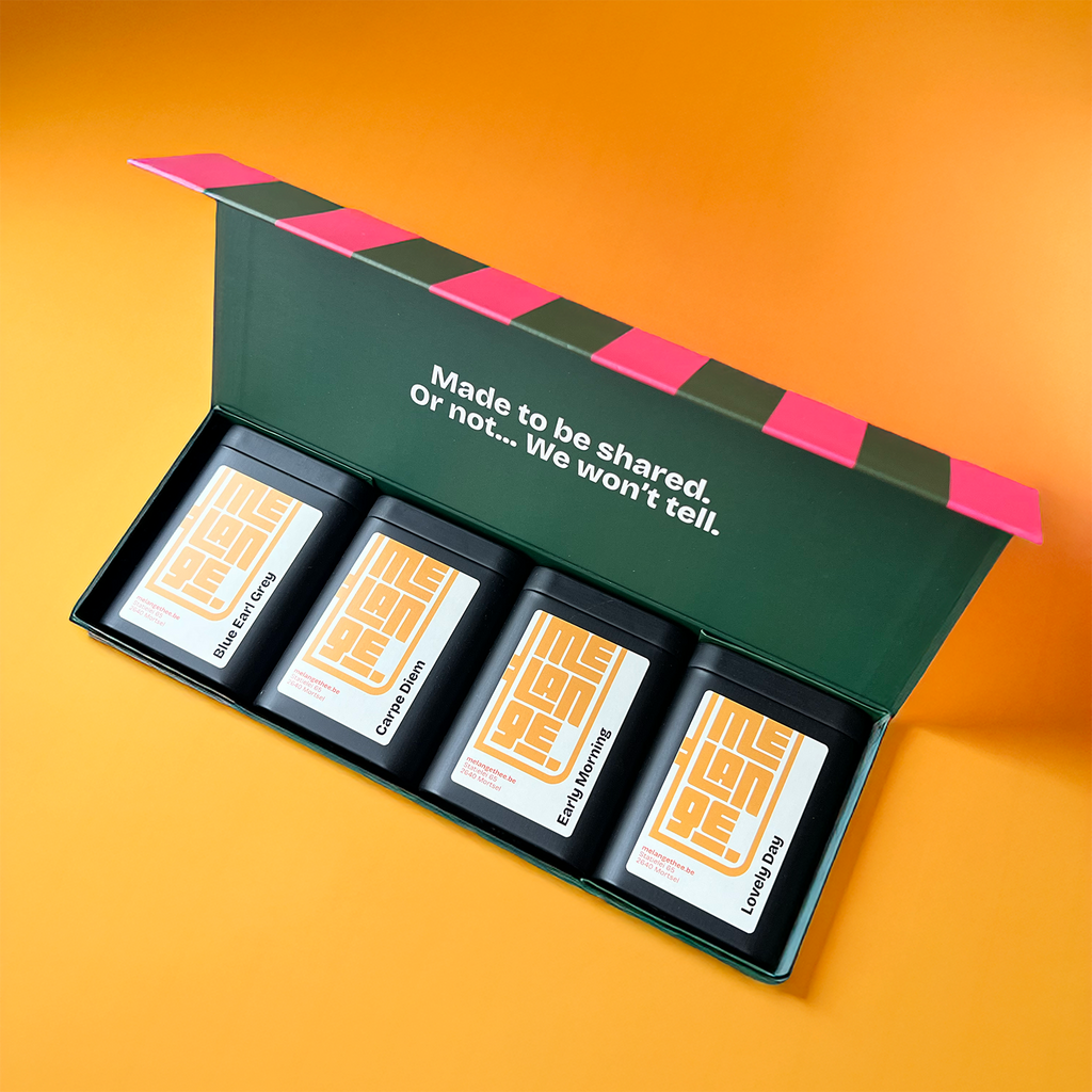 Giftbox 4 blikjes zwarte thee