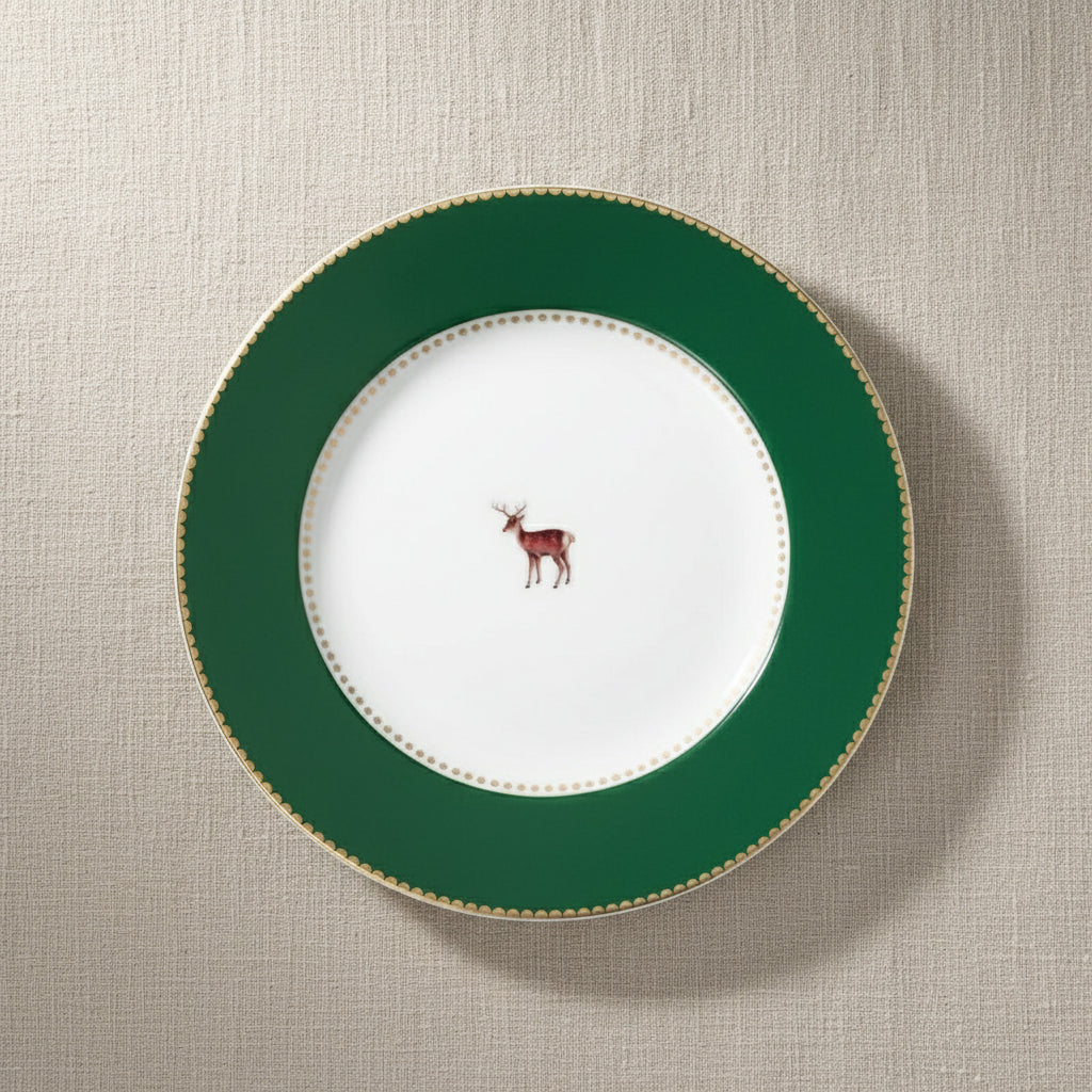 Love Birds Gebaksbord Donkergroen (17 cm)