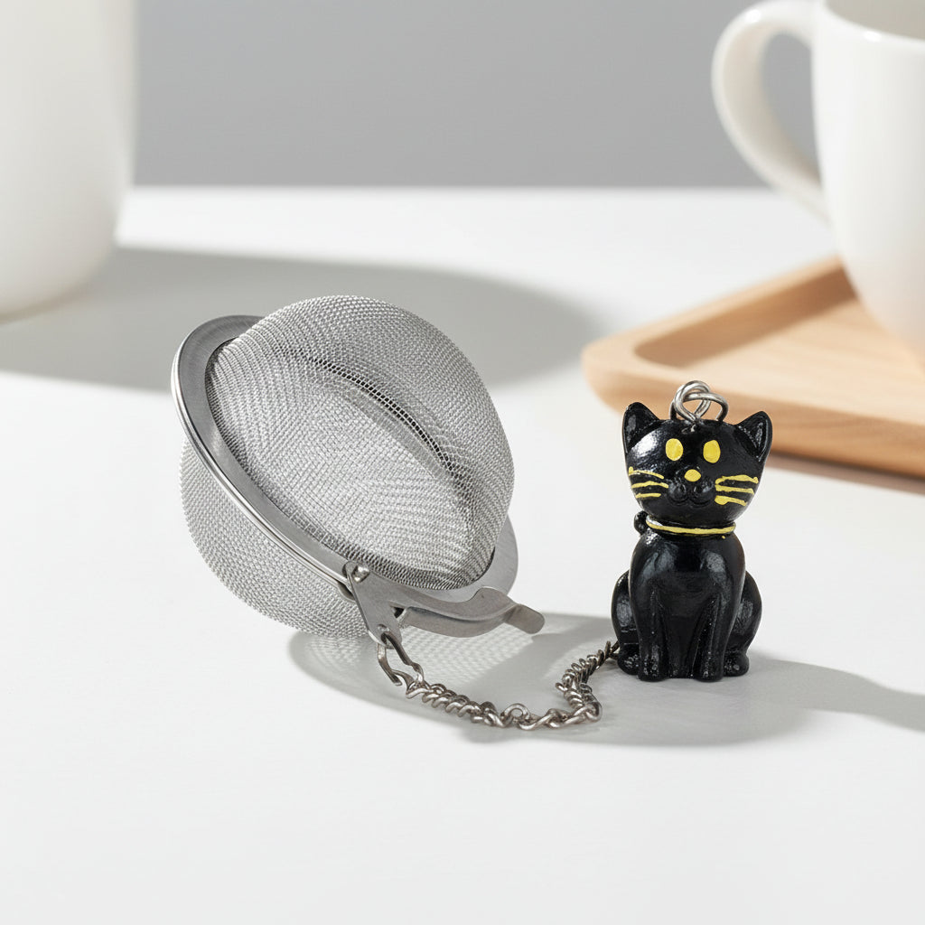 Image of Thee-Ei met bedeltje Zwarte Kat