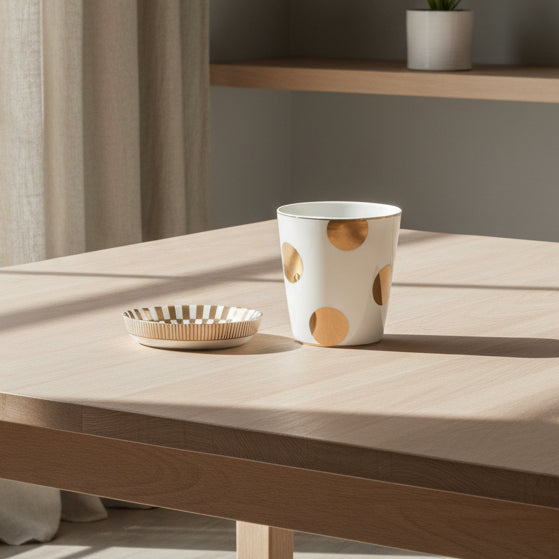 Dot Delight – Mok zonder oor + tea tip