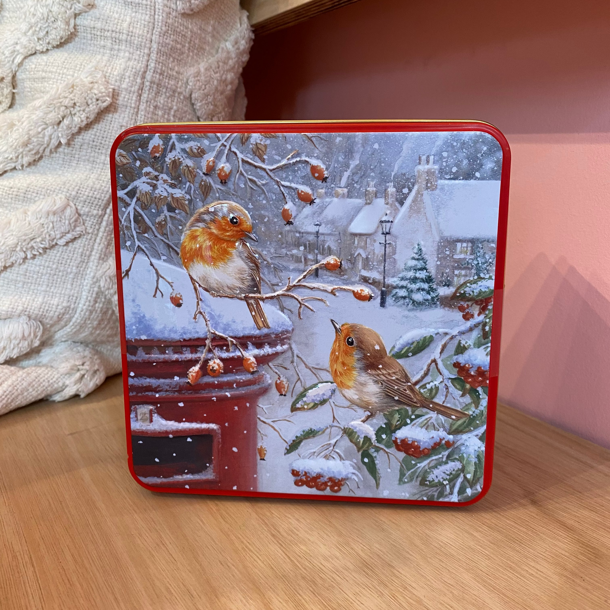 Tinnen Blik met koekjes - Robins