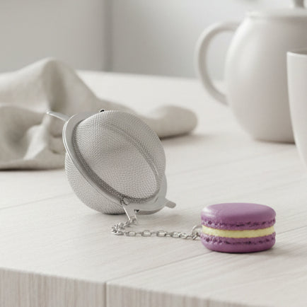 Filter Bol met Macaron bedeltje (Paars of Groen)