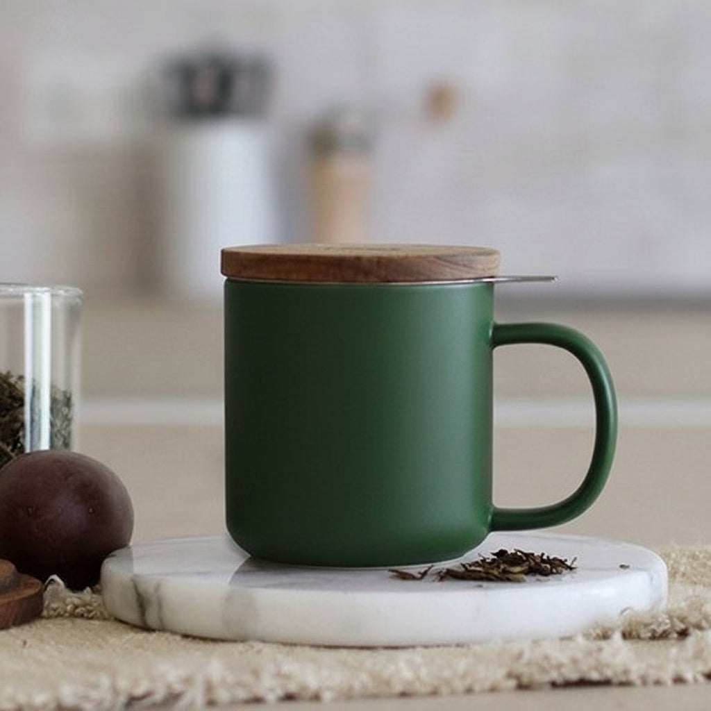 Juliet Infuser mug 300ml - Donker groen