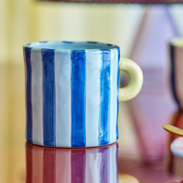 Phoenix Mug - blauw gestreept