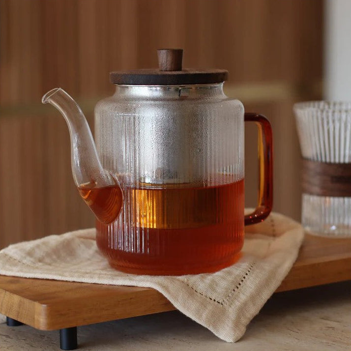 Glazen theepot Karl OGO 1200ml - Amber