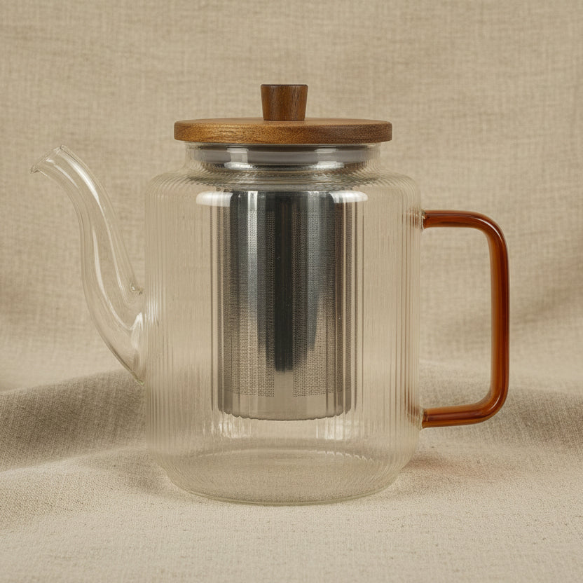 Glazen theepot Karl OGO 1200ml - Amber