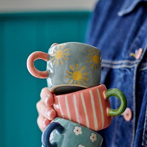Nini kopje - blauw met zonnetjes